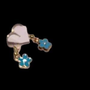 Nordstrom Gold and Blue Flower Earrings